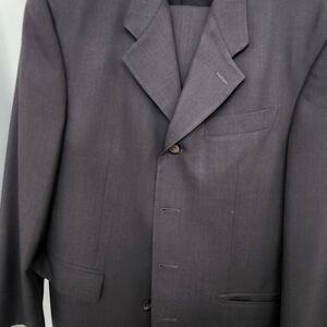 Gray Wool Suit with Notched Lapels